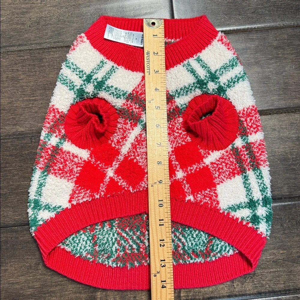 ❤️3/$30 Old Navy Red and Green Plaid Dog Sweater